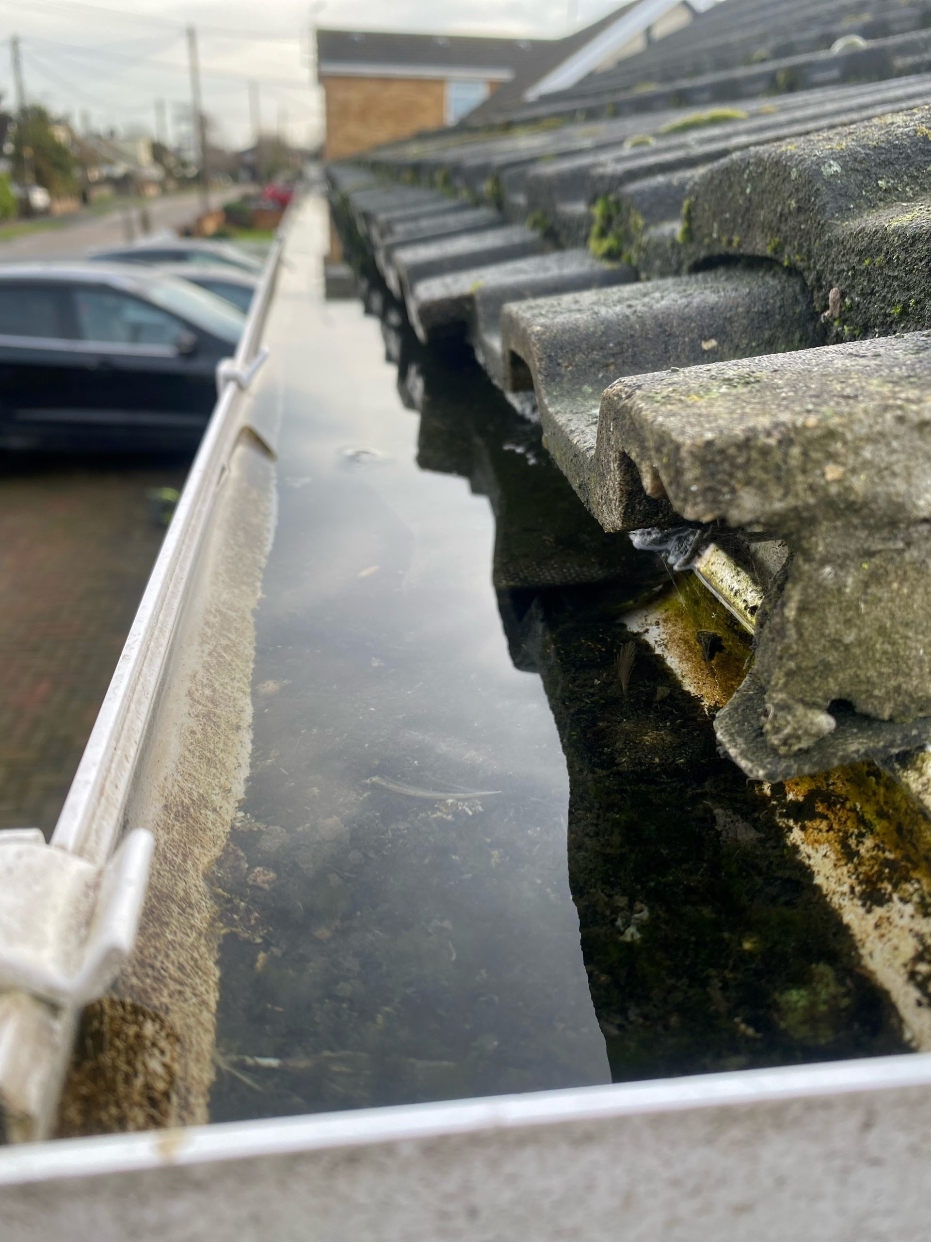 Dirty Gutter Cleaning